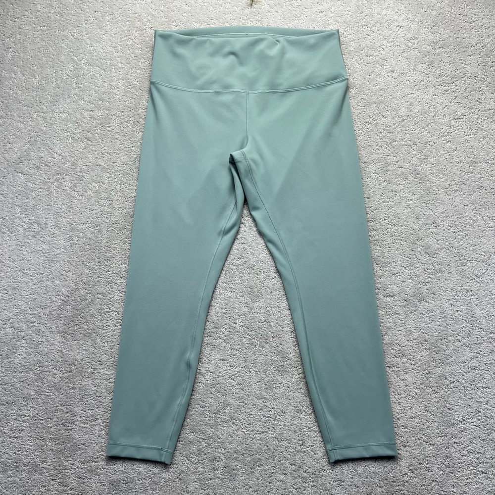 Lululemon Leggings Womens Size 14 Teal Wunder Train High Rise Crop Tidewater